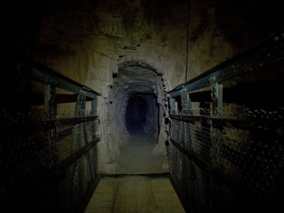 Entrance to the tunnel (bat cave)