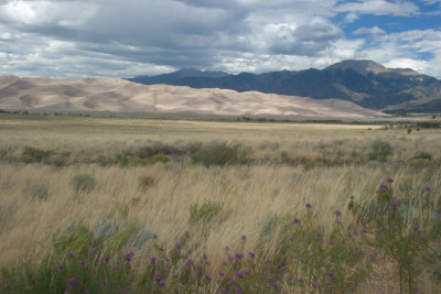 Great Sand Dunes NM flanked by the Sangre De Cristo Mountains 2