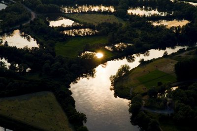 Coucher de soleil aquatique