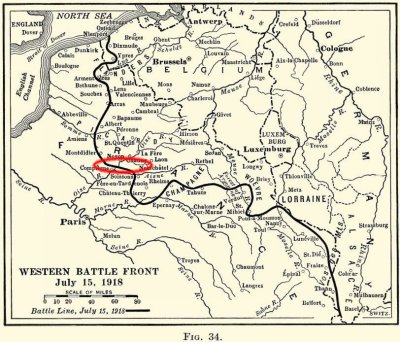 Le front au 15.07.1918