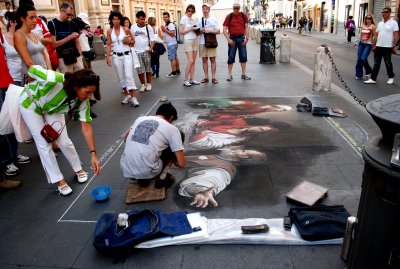 The artist on the Street