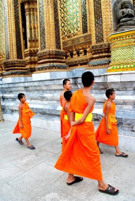Buddhist monks in the Palace
