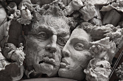 Detail from a sculpture of Javier Marin