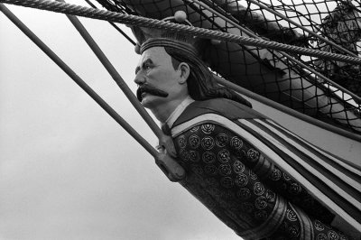 Detail of a Tall Ship; Sail Amsterdam 1975