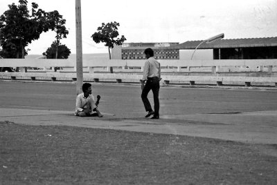 In front of the Cathedral of  Brasilia, Nossa Senhora Aparecida