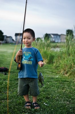 Haydens first fish ever