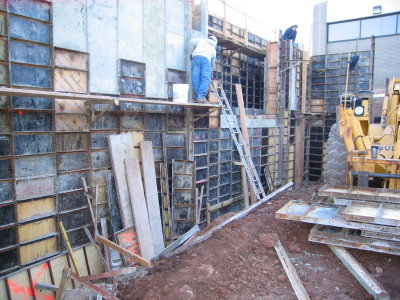 PhaseII North Wall Form Stripping