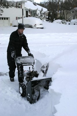 Nick Clearing the Driveway