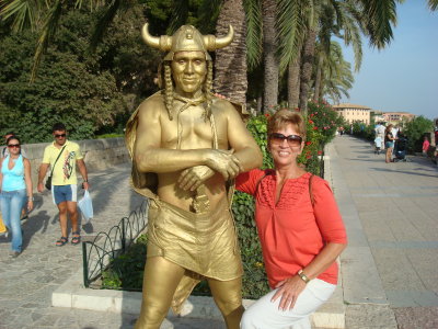 Debbie gets friendly with Spanish Warrior.