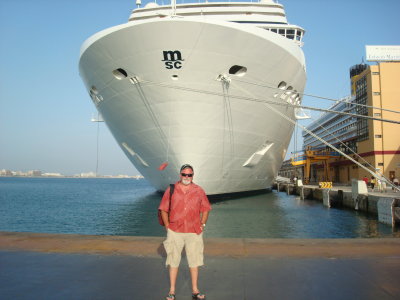 Our boat at Barcelona Port.