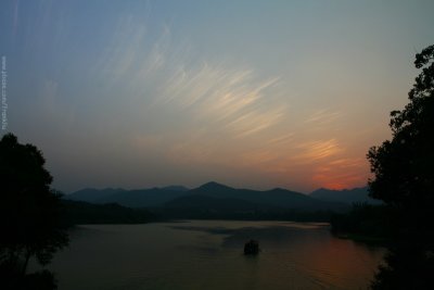 West Lake sunset glow