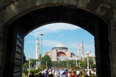 View of Hagia Sophia from the Blue Mosque