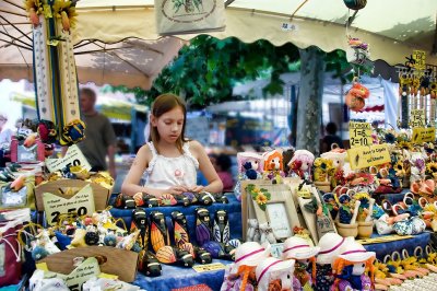 Girl and the Gift stall