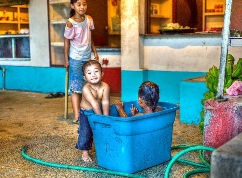 Early evening bath. Kolonia, Pohnpei. 2010