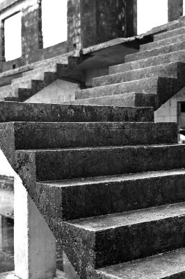 Stairway to nowhere. An unfinished building. L1009716.jpg