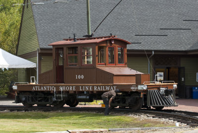Trolley at Trolly Museum in Kennbunkport, Me.-2