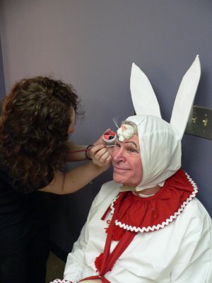 Bob Hall gets makeup