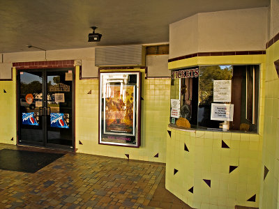 A second view of the box office and entrance