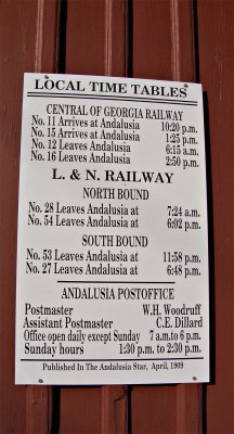 The train schedule