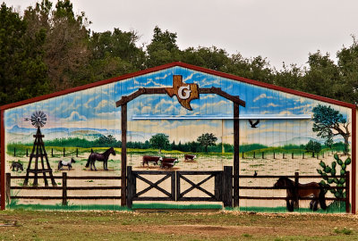 A barn mural near Maxdale, TX