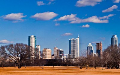 The Austin Skyline from East of the City