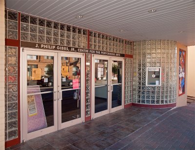 The Theatre entrance and box office. 