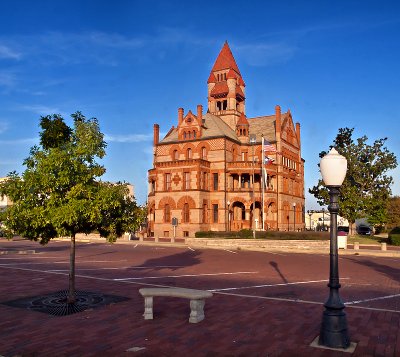 The Hopkins County Courthouse in Sulphur Springs, TX