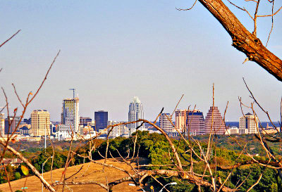 The Austin Skyline Looking East.