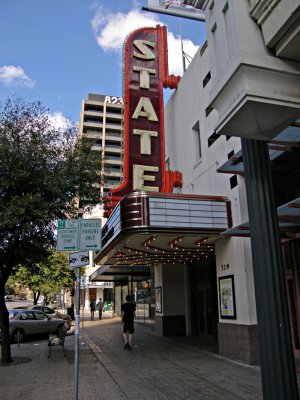 A View of the State Theater Sign and Entrance