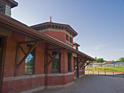 A second view of the front of the station
