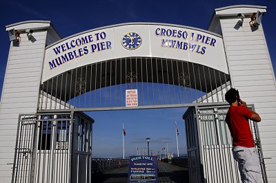 I'm outside the pier, the clock is right twice a day