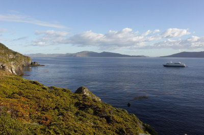 M/V Mare Australis anchoring at Cape Horn