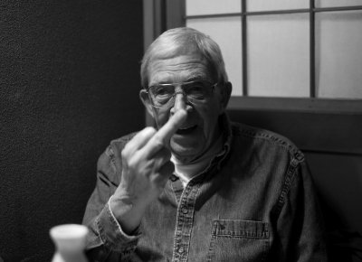 Ted Grant, signals the sushi is fine (photo Henning Wulff)