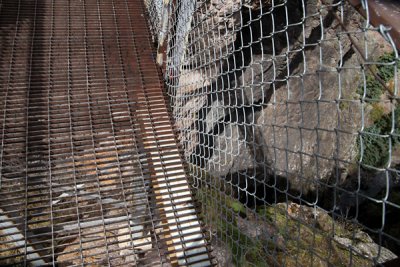 The bridge surface is a see-thru grid. (Scary!)