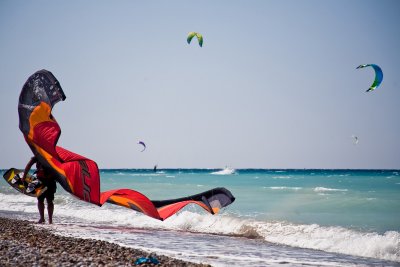 kite board on the beach