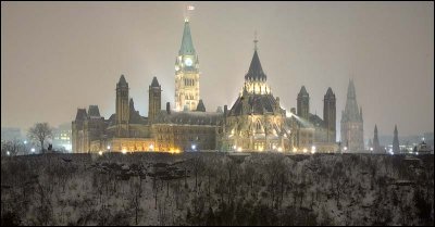 Parliament Hill at night