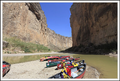 Canoes in Santa Elena Canyon