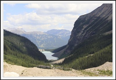 Lake Louise from Plain of Six Glaciers Trail