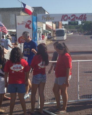Helping the racers