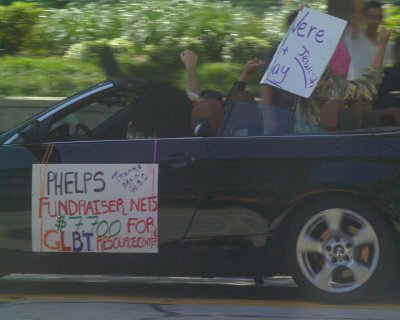 Westboro Baptist Church of Topeka Ks Protests at Cathederal Guadalupe in Downtown Dallas 7-11-10