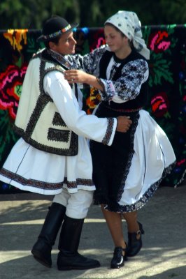 Romanian couple dancers