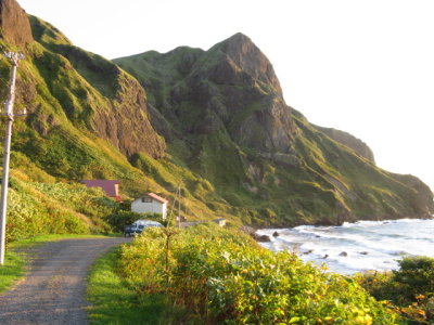 View of the youth hostel below.