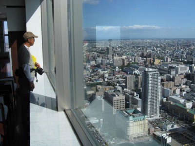 Jay enjoying the view from the top.