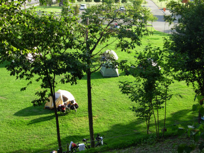 Our campground from the hill.