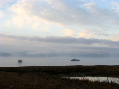 Morning mist on Lake Inawashiroko.