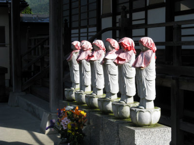 Zizoh Bosatsu Statues to protect children from disaster and sickness.