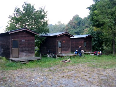 Our cabins in Tomemachi. One's not big enough for 5, so we got two cabins for the night.