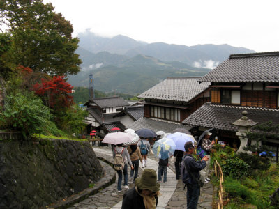 Magome is lined with shops of every kind attracting many tourist.