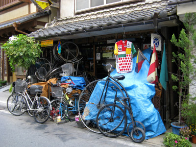 Funky old bike museum in Matsumoto.