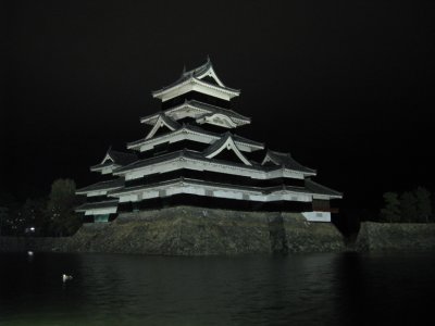 Matsumoto Castle at night. It was a cold night so I didn't stay out long.